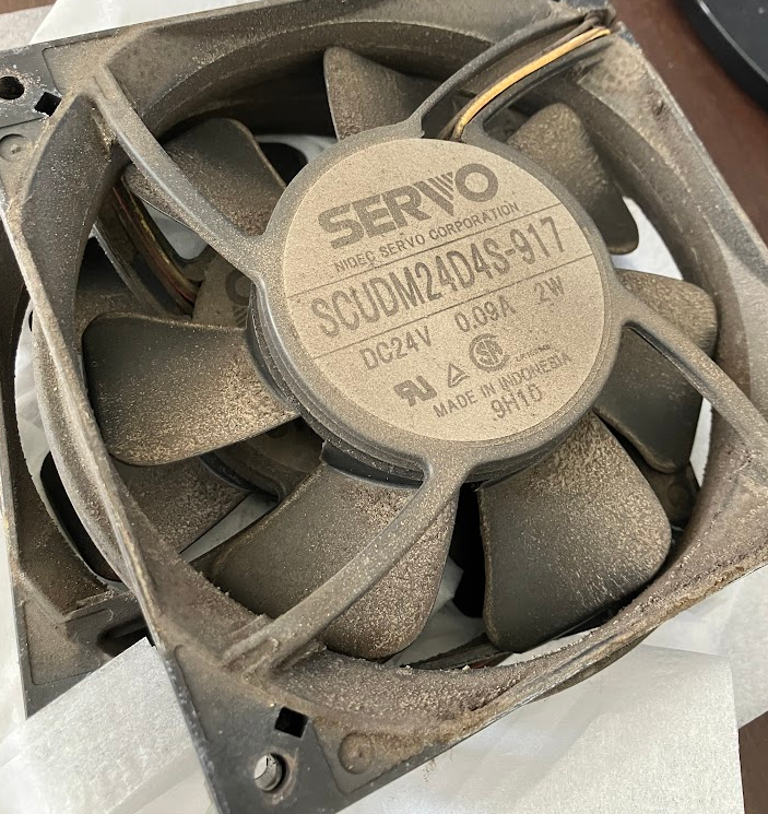シャープsharpソーラーパワーコンディショナ本体冷却ファン取り換えSERVO SCUDM24S4S-917 DC24V
